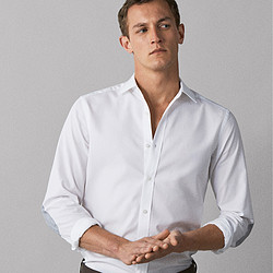 Massimo Dutti 修身版棉质纹理衬衫 00131095250 多码可选