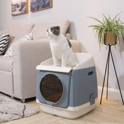 TOM CAT猫砂盆全封闭猫咪厕所超大号顶入式防外溅