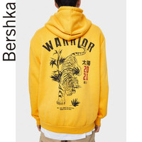 Bershka 07138498300 男士印花连帽卫衣