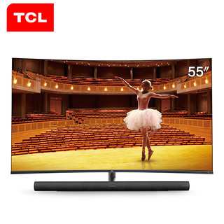 TCL 55C7 55英寸4K超高清智能曲面LED液晶电视 136%高色域 哈曼卡顿音响