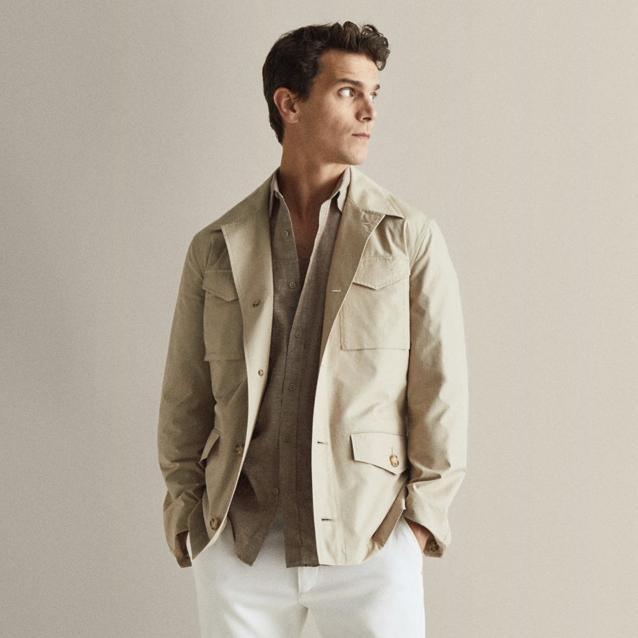 massimodutti03405255710男款棉质外套