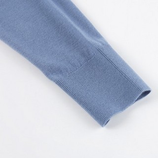 【100美丽诺羊毛】拉夏贝尔新款纯色半高领针织毛衣男士羊毛衫 M 鼠灰蓝色