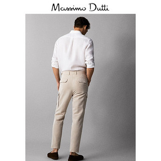 Massimo Dutti 00008008802-25 男装亚麻休闲裤