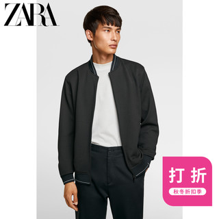 ZARA 08281311800 秋冬纹理飞行员夹克外套棒球服