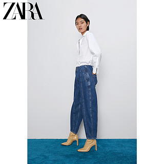 ZARA 08228234407 女装高腰宽松牛仔裤