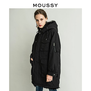 MOUSSY 028BAE30-5300 女款大毛领棉服