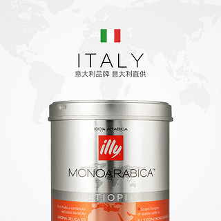 illy 意利 埃塞俄比亚中度烘焙咖啡粉125g