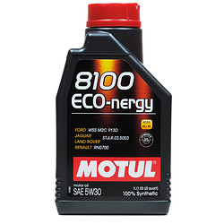 MOTUL摩特 欧洲进口 8100 ECO-NERGY 5W-30 A5/B5 SL级 全合成机油润滑油 1L *2件