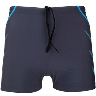 英发（YINGFA）泳裤 男士舒适不贴身温泉度假两侧线条平角游泳裤 Y3567 -2 蓝色 XXXXL
