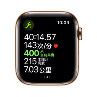 Apple Watch Series 5智能手表（GPS+蜂窝网络款 44毫米金色不锈钢表壳 金色米兰尼斯表带 MWWJ2CH/A)