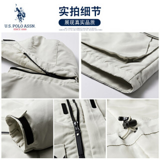 U.S. POLO ASSN. 棉衣男 2019冬季新品男士可脱卸连帽保暖宽松男装棉服衣服加厚外套 6194116019 藏青色 L