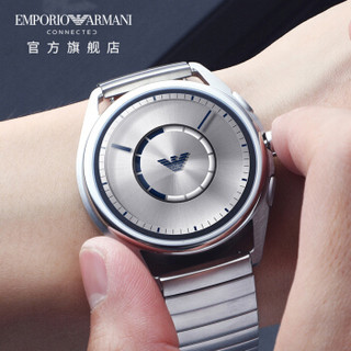 阿玛尼(Emporio Armani)手表 第4代欧美智能触屏腕表钢带男独立GPS定位心率监测快充新品ART5006