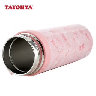 多样屋（TAYOHYA）保温杯毛毯套装樱花水具杯具套装400ml 304不锈钢保温水杯 杯子