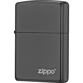 ZIPPO 之宝 打火机黑色礼盒套装 黑冰商标-镀黑铬 镭射（不含油）