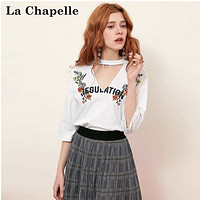 La Chapelle 拉夏贝尔 20011757 女士V领挂脖T恤