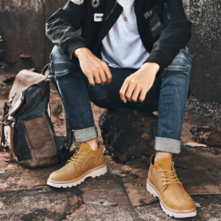 商品花花公子(playboy)男鞋户外工装鞋时尚休闲鞋商务皮鞋子男厚底