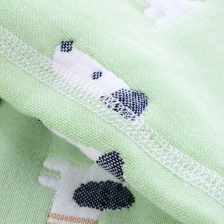智慧佳儿(wit days) 婴儿睡袋 爬服睡衣纯棉六层纱布可拆卸长袖 绿色小狗90cm