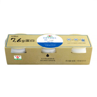 HE RUN 和润 希腊式发酵乳原味 100g*3