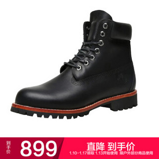 添柏岚/Timberland经典款耐磨高帮大黄靴踢不烂户外休闲工装靴 黑色A1P61 男43.5码/欧码95