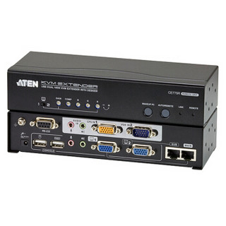 ATEN/宏正 CE775 KVM延长器 USB VGA双屏显示 CAT5网线支持300米