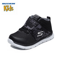 斯凯奇Skechers男童鞋 舒适小童鞋 魔术贴柔软跑步运动鞋95057N 黑色/BLK 09C/25.5码
