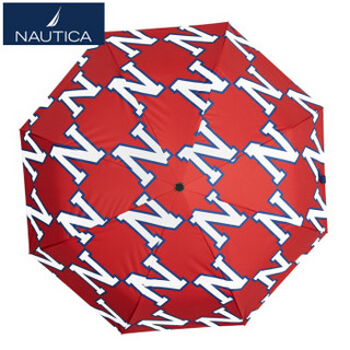 诺帝卡（NAUTICA）晴雨伞Neo自动折叠晴雨伞遮阳伞防晒太阳伞黑胶雨伞红色30200401