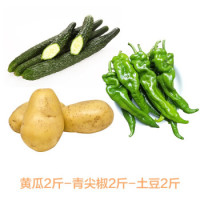 限京津冀：唐鲜生 新鲜蔬菜组合 黄瓜2斤青尖椒2斤土豆2斤