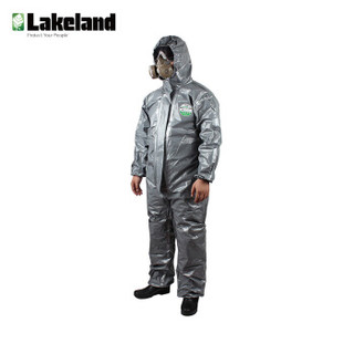 雷克兰防化服CT3S428凯麦斯3系列LAKELAND工作服防护石化生化等高危作业 灰色L 10件装