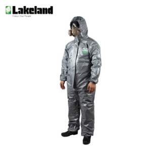 雷克兰防化服CT3S428凯麦斯3系列LAKELAND工作服防护石化生化等高危作业 灰色L 10件装