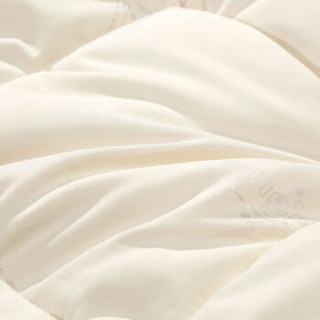 富安娜家纺 羊毛床垫床褥子保暖保护垫 可折叠防移位双人 羊毛保暖保护床垫 床笠款1米5床(150*200cm)米白