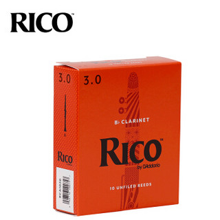 RICO 达达里奥 D'Addario RCA1030单簧管黑管哨片瑞口3.0号Bb调降B调 10片装