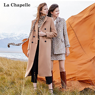 La Chapelle 拉夏贝尔 10018477 中长款羊毛混纺大衣 