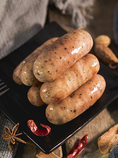 百鲜生 黑椒地道肠火山石烤肠1斤黑胡椒肉肠脆皮热狗烤香肠【报价