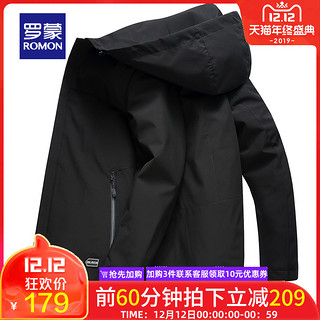 ROMON 罗蒙 JK19HF10509 连帽修身夹克衫