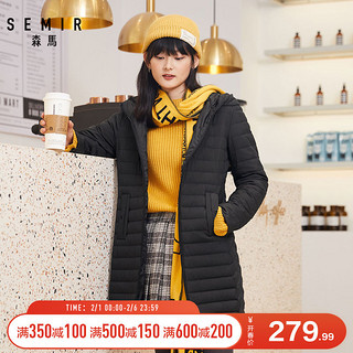 Semir 森马 13-078130051 女士连帽加厚中长款羽绒服