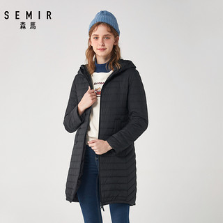 Semir 森马 13-078130051 女士连帽加厚中长款羽绒服