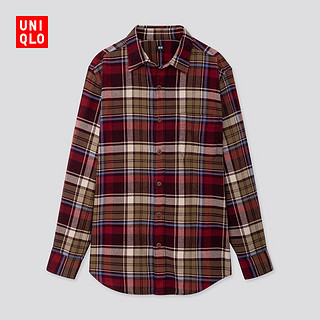UNIQLO 优衣库 421200 男装 法兰绒格子衬衫(长袖)