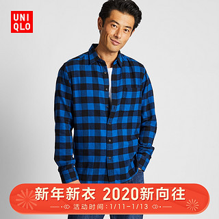 UNIQLO 优衣库 421196 法兰绒格子衬衫 