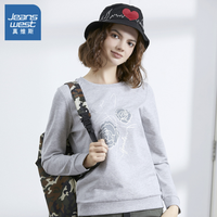 JEANSWEST 真维斯 271TB505 女士圆领印花卫衣