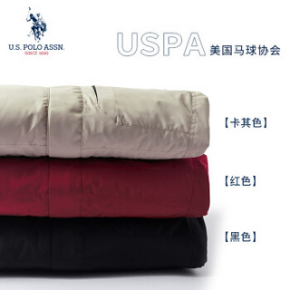 U.S. POLO ASSN. 羽绒服男2019秋冬新品白鸭绒加厚保暖中长款羽绒服男士防风大衣 6194117100 卡其 4XL