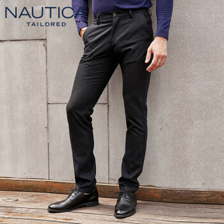 诺帝卡 NAUTICA 2019秋冬新款西裤男士修身商务时尚休闲长裤NXK95027 深灰 33