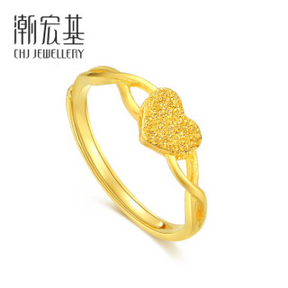 潮宏基 CHJ JEWELLERY 心环 足金黄金戒指女款 计价 SRG30001153 约2.45g