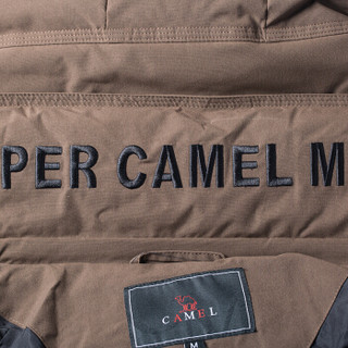 骆驼（CAMEL）男装 2019冬季新款工装羽绒服男韩版潮流中长款连帽白鸭绒外套 D9Y416320 咖啡XXXL