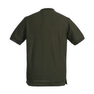 CANALI 康纳利 男士19春夏新款 橄榄绿色棉质圆领短袖针织衫 C0648 MK00680 800 54码