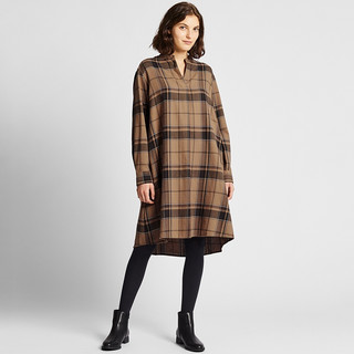 UNIQLO 优衣库 420841 法兰绒A字型连衣裙
