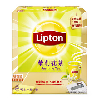 Lipton 立顿 茉莉花茶袋泡茶鲜花窨制下午茶2g*100包自制茉香奶茶