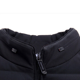 恒源祥羽绒服男士冬季新款修身90%白鸭绒加厚保暖外套 黑色 XL(180/96A)