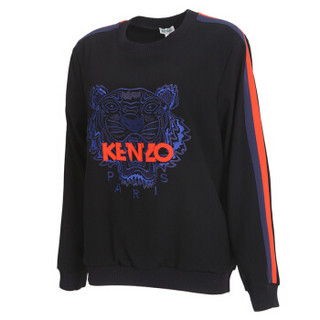 KENZO 高田贤三 女士黑色混纺虎头刺绣套头衫卫衣 PF852TO0105AC 99 M