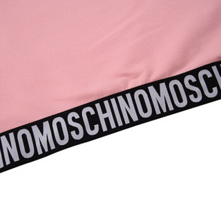 MOSCHINO UNDERWEAR 莫斯奇诺  女士粉色字母印花棉质圆领套头卫衣 Z A1729 9001 0181 S码