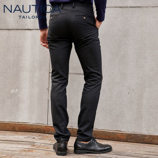 诺帝卡 NAUTICA 2019秋冬新款西裤男士修身商务时尚休闲长裤NXK95027 深灰 38